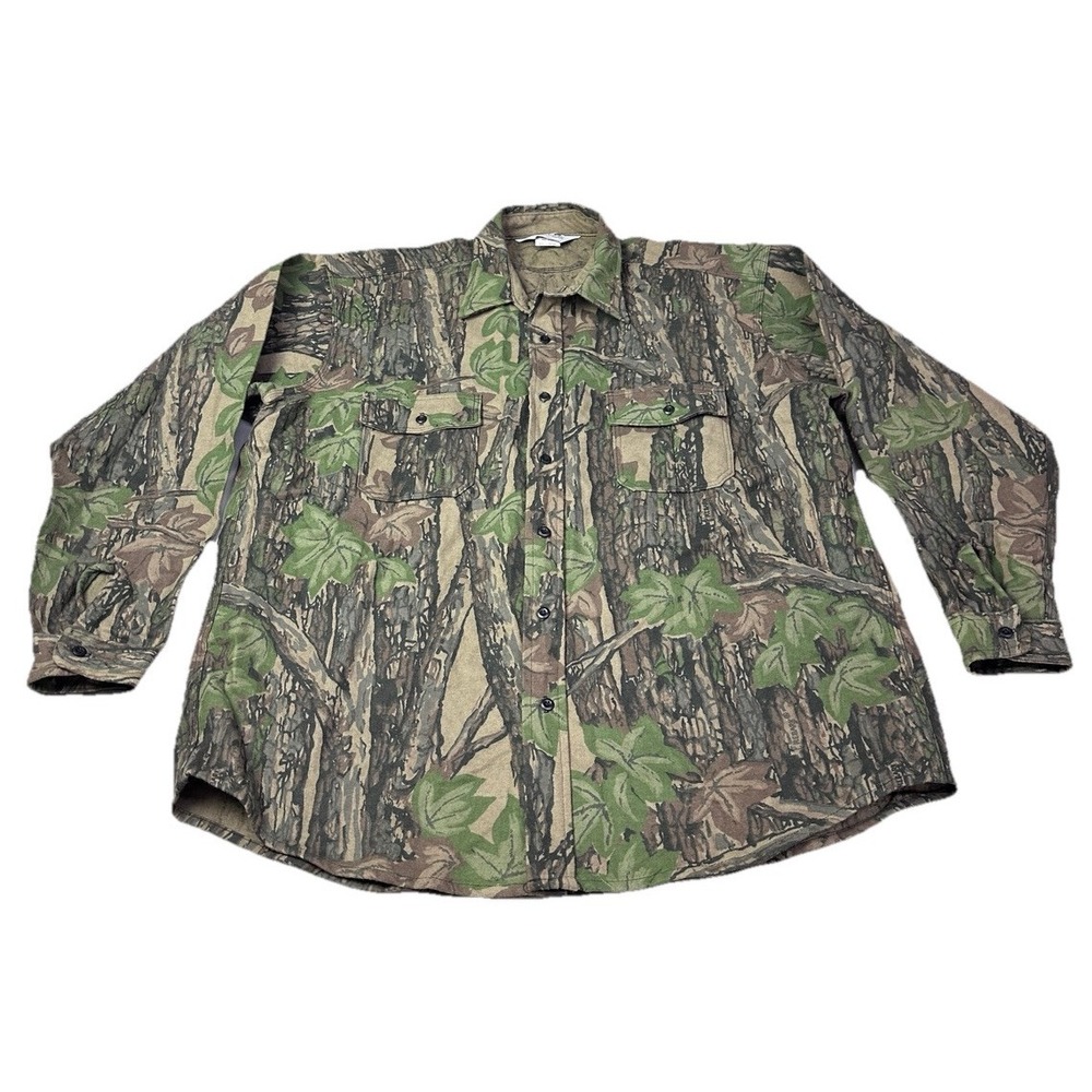 Vtg The Sportsmans Guide Camo Advantage Hunting Long Sleeve Shirt Men's 2xl USA